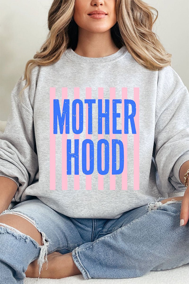Striped Motherhood Heavy Blend Crew Sweatshirt - Wholesale Accessory Market