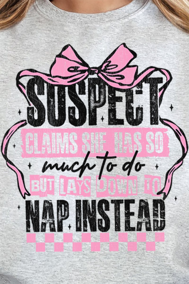 Suspect Naps Instead Heavy - weight Crew Sweatshirt - Wholesale Accessory Market