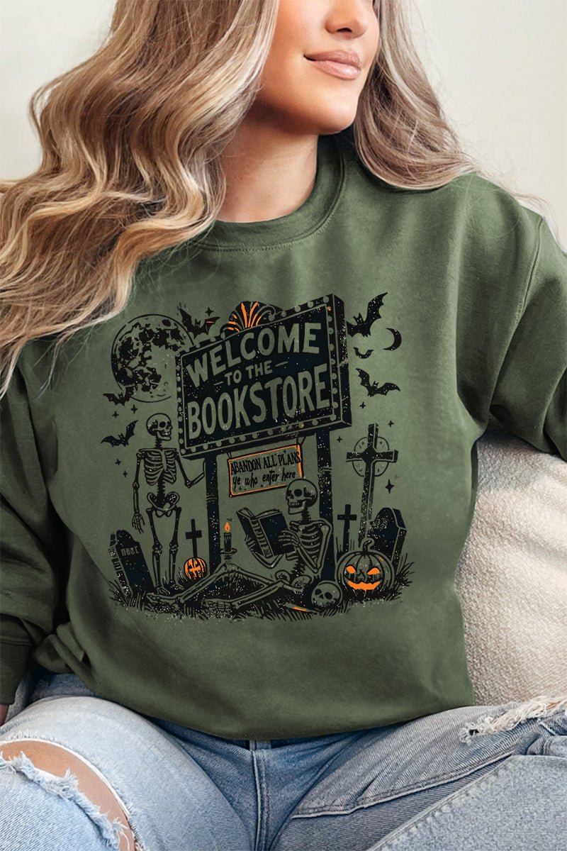Welcome To The Bookstore Heavy - weight Crew Sweatshirt - Wholesale Accessory Market