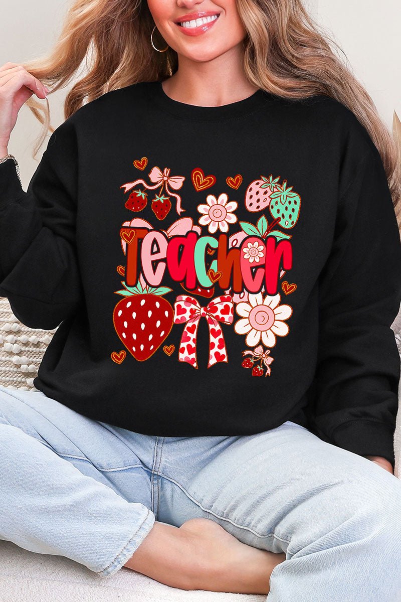 Berry Sweet Teacher Heavy Blend Crew Sweatshirt - Wholesale Accessory Market