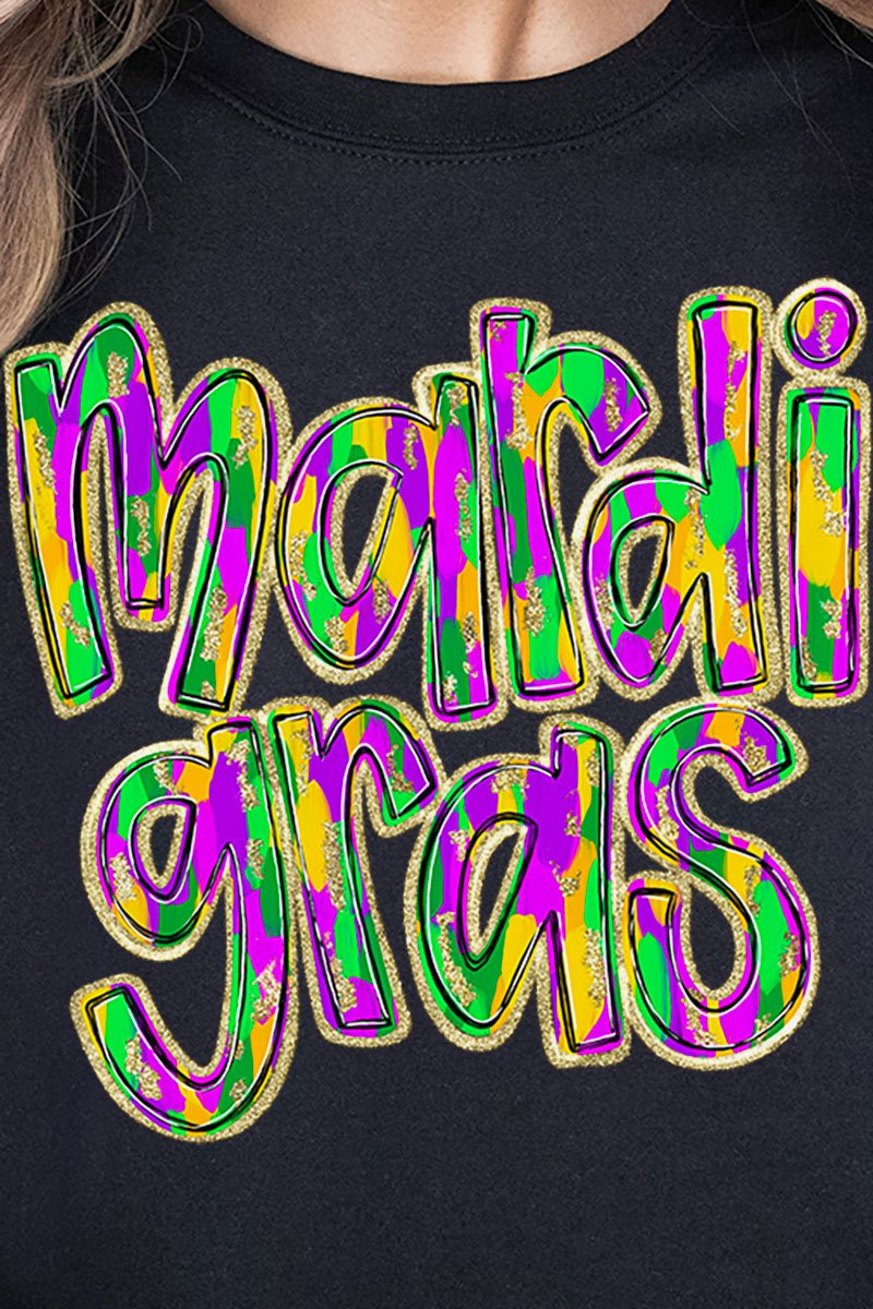 Brushed Mardi Gras Heavy - weight Crew Sweatshirt - Wholesale Accessory Market