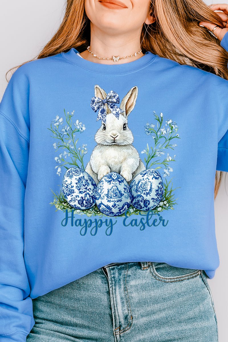 Chinoiserie Easter Bloom Heavy - weight Crew Sweatshirt - Wholesale Accessory Market