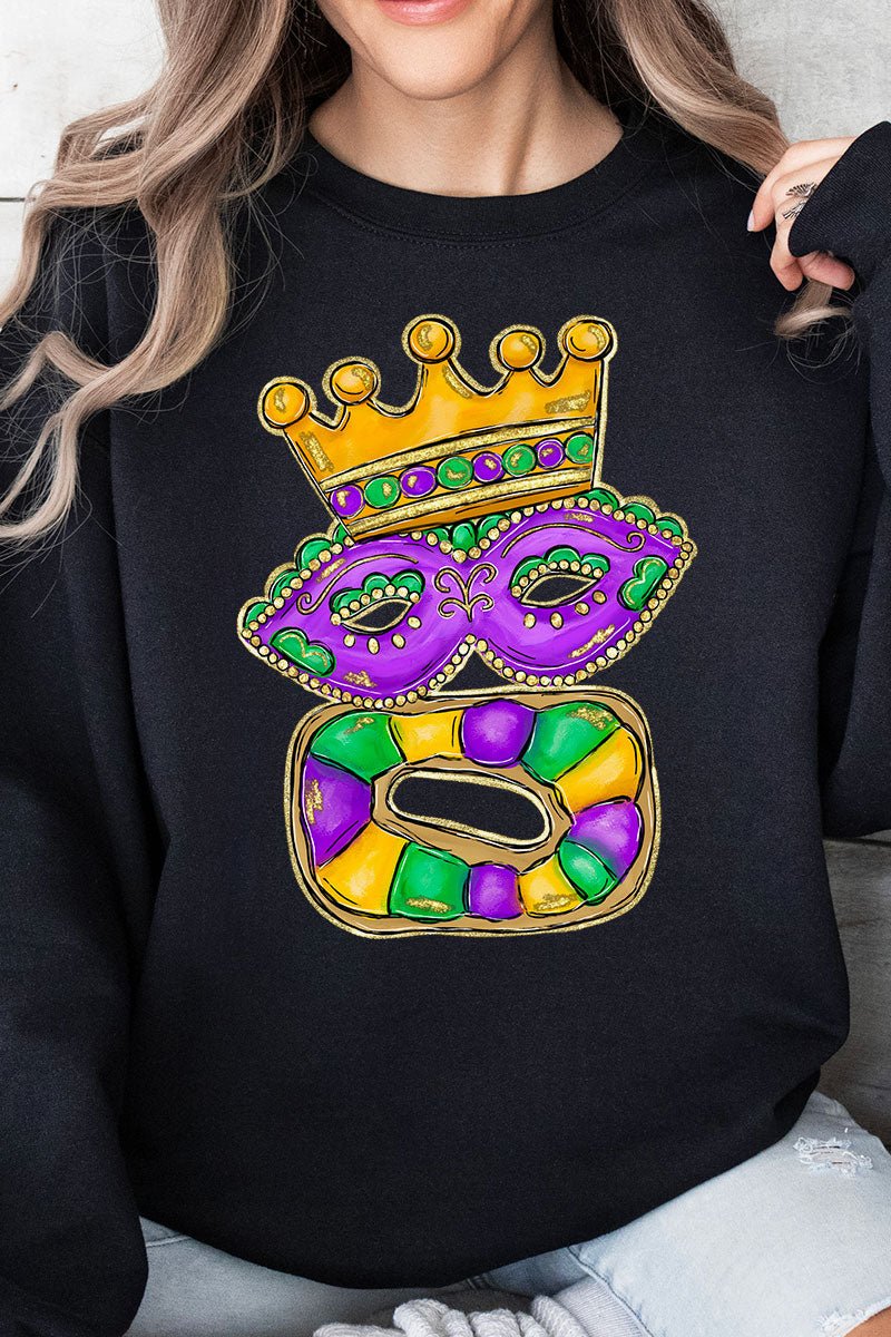King Cake Queen Heavy - weight Crew Sweatshirt - Wholesale Accessory Market