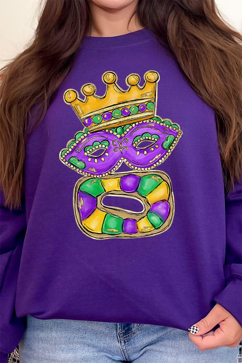 King Cake Queen Heavy - weight Crew Sweatshirt - Wholesale Accessory Market
