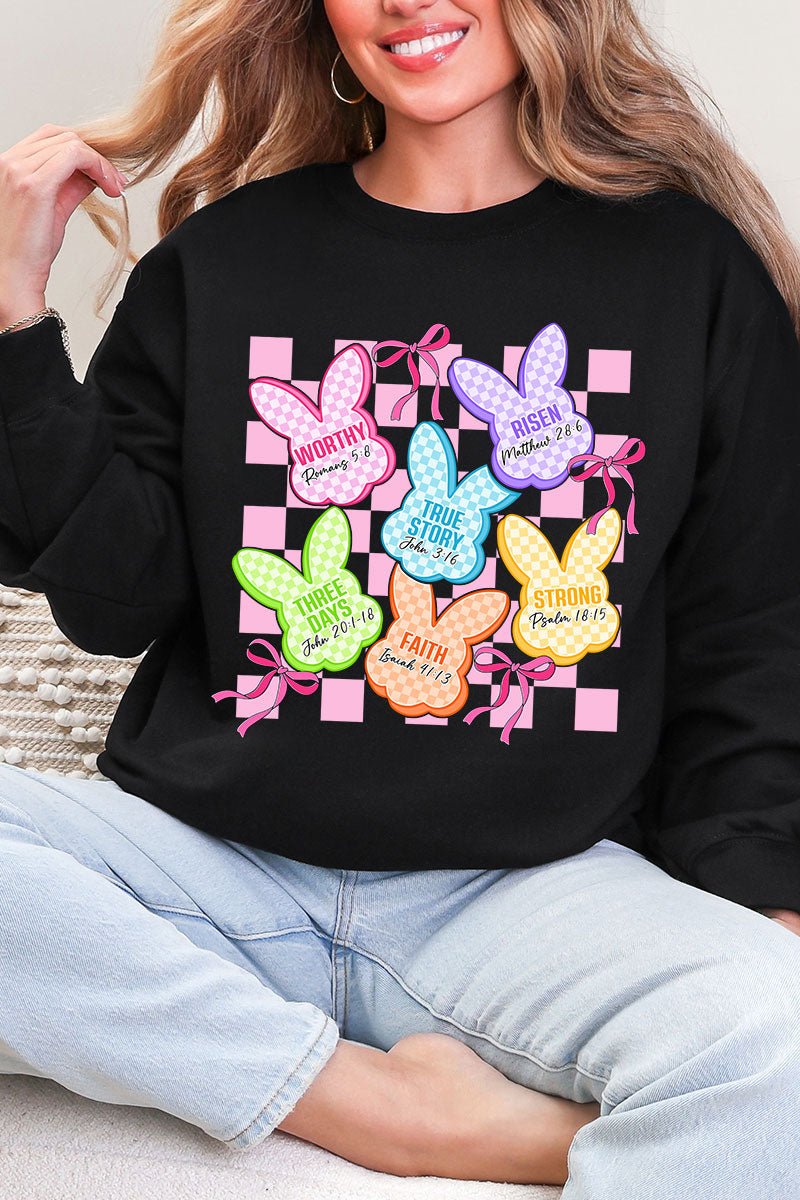 Little Bunnies, Big Faith Heavy Blend Crew Sweatshirt - Wholesale Accessory Market