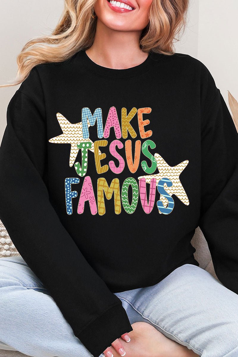 Make Jesus Famous Heavy Blend Crew Sweatshirt - Wholesale Accessory Market