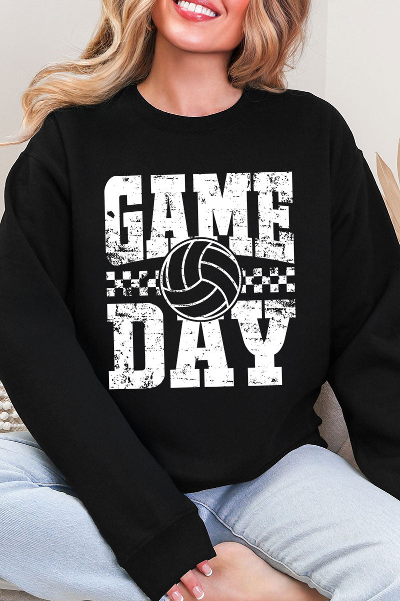 Retro Volleyball Game Day Heavy Blend Crew Sweatshirt - Wholesale Accessory Market