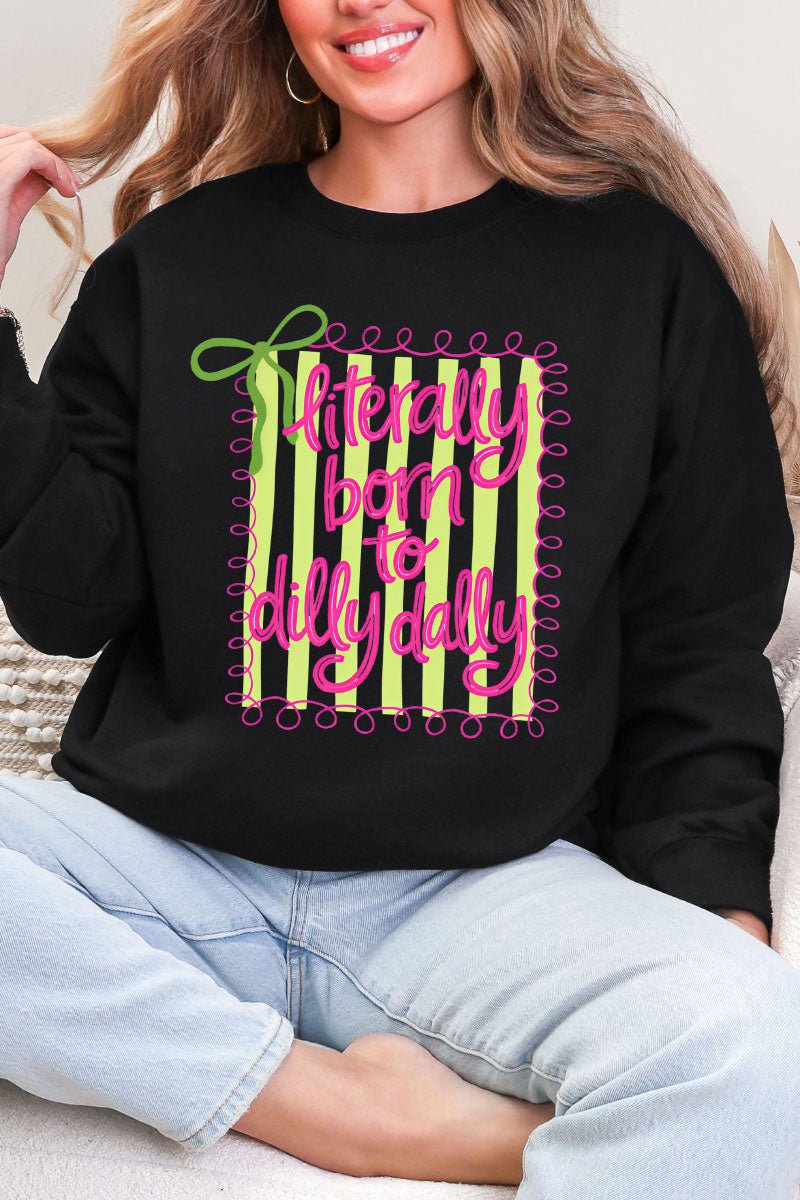 Swirls & Stripes Dilly Dally Heavy Blend Crew Sweatshirt - Wholesale Accessory Market