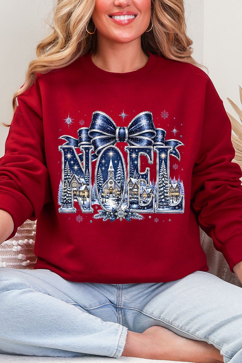 Starlit Noel Village Heavy Blend Crew Sweatshirt - Wholesale Accessory Market