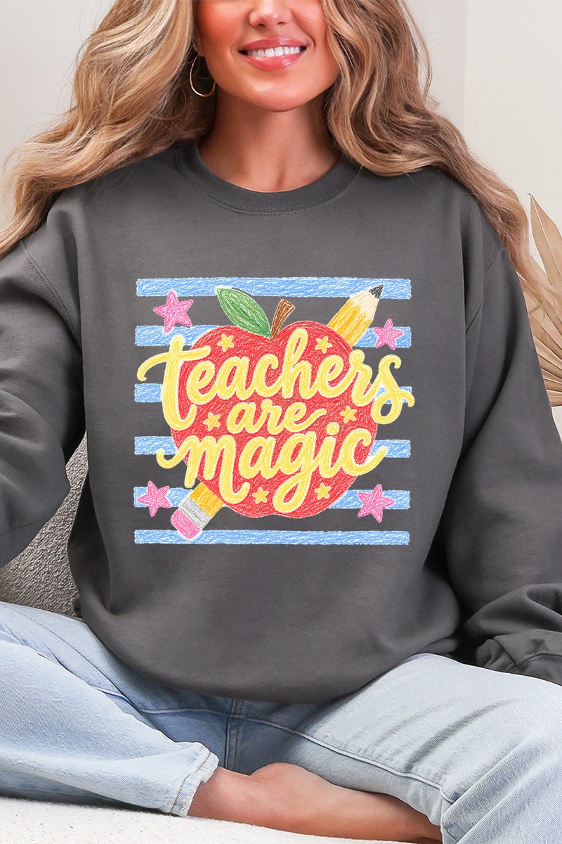 Teachers Are Magic Sketch Heavy Blend Crew Sweatshirt - Wholesale Accessory Market