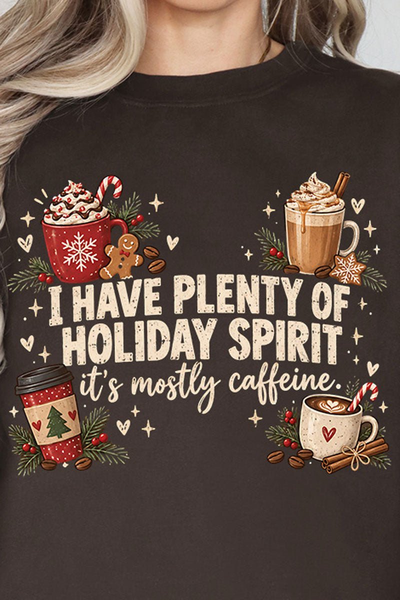 Caffeinated Holiday Spirit Heavy Blend Crew Sweatshirt - Wholesale Accessory Market