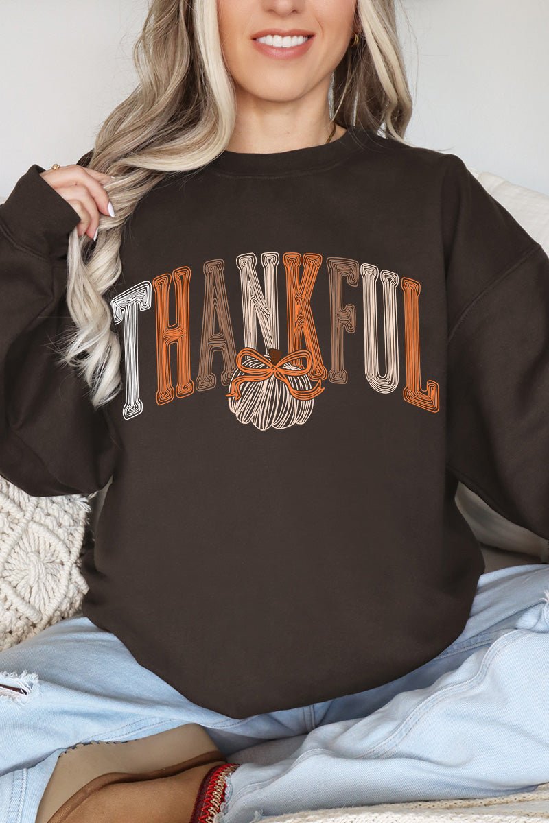 Thankful Sketch Heavy Blend Crew Sweatshirt - Wholesale Accessory Market