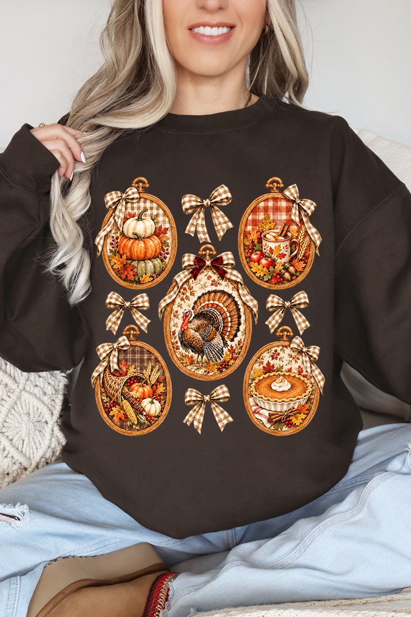 Thanksgiving Portraits Heavy Blend Crew Sweatshirt - Wholesale Accessory Market