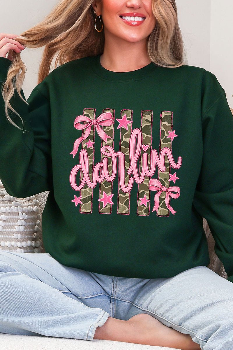 Pink Southern Darlin Heavy Blend Crew Sweatshirt - Wholesale Accessory Market
