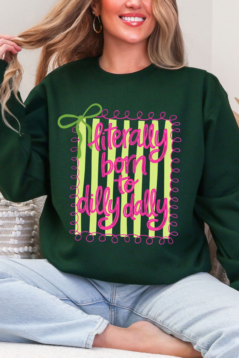 Swirls & Stripes Dilly Dally Heavy Blend Crew Sweatshirt - Wholesale Accessory Market