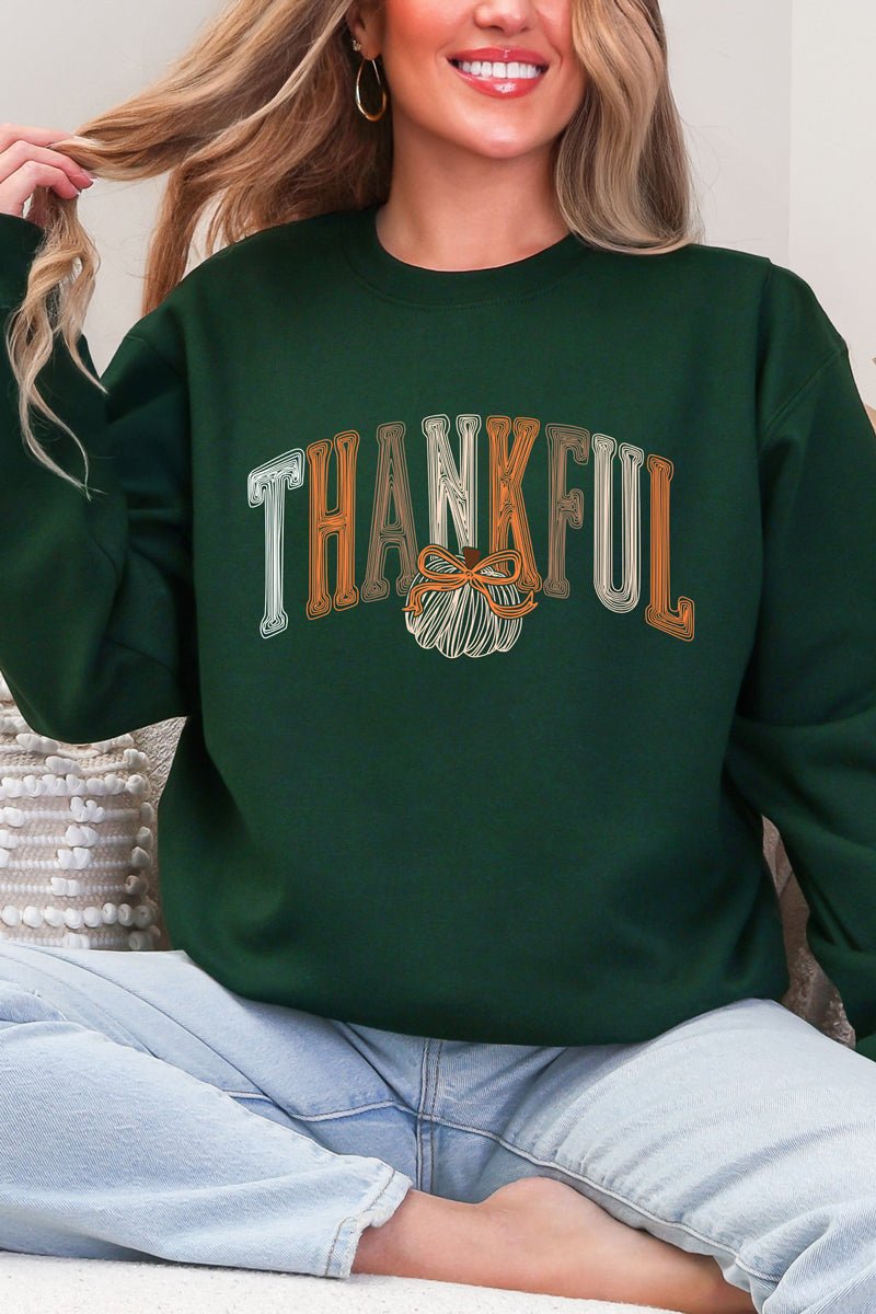 Thankful Sketch Heavy Blend Crew Sweatshirt - Wholesale Accessory Market