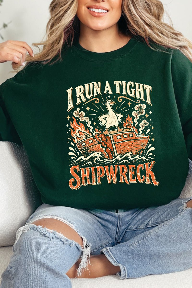 Tight Shipwreck Goose Heavy Blend Crew Sweatshirt - Wholesale Accessory Market