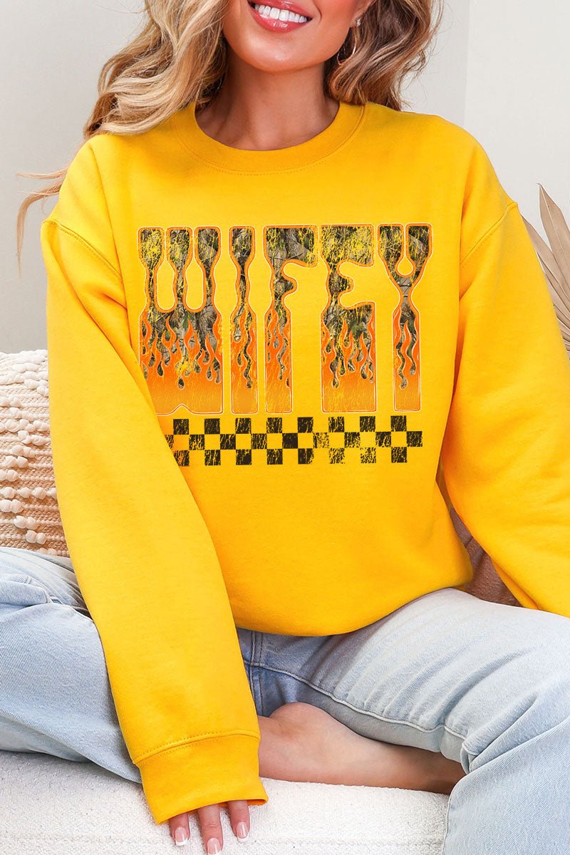 Wildfire Wifey Heavy Blend Crew Sweatshirt - Wholesale Accessory Market