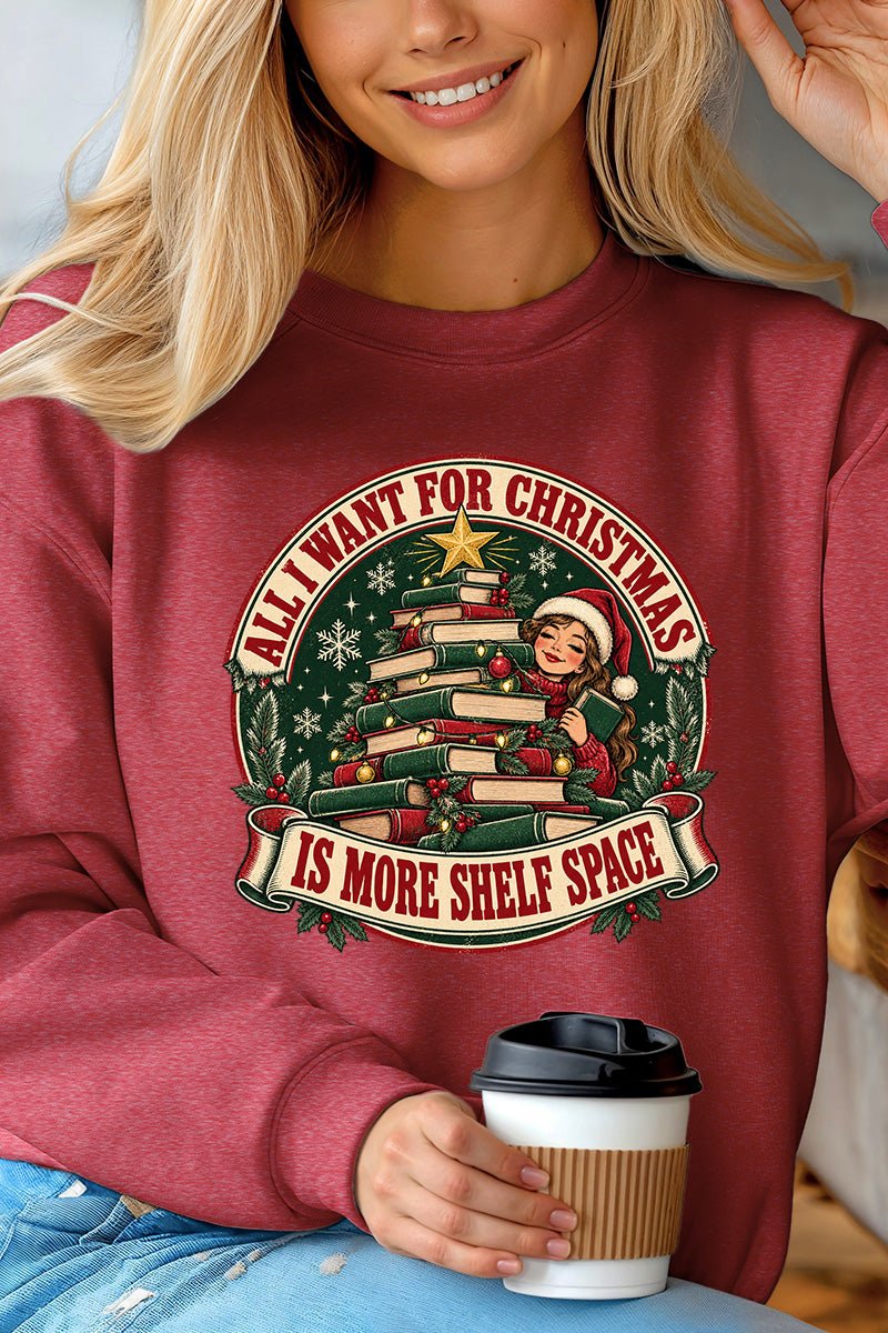 Shelf Space For Christmas Heavy Blend Crew Sweatshirt - Wholesale Accessory Market