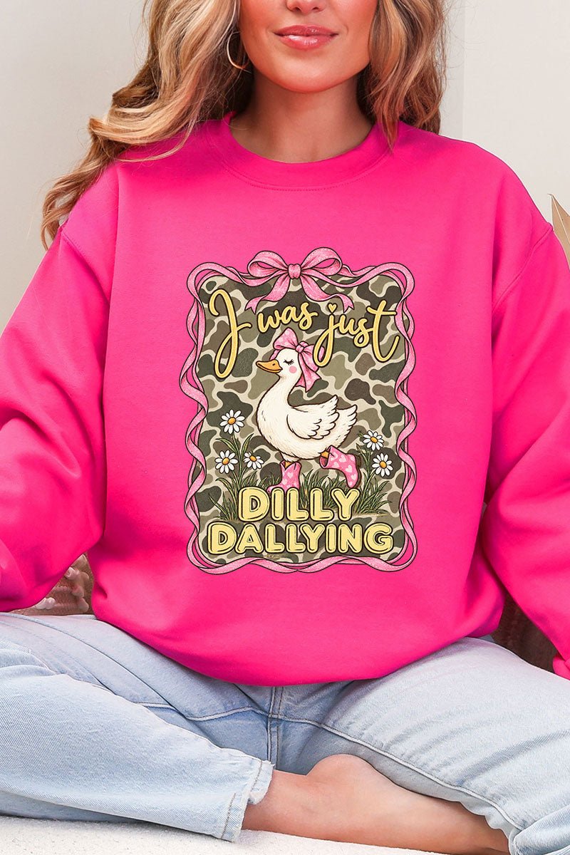 Dilly Dallying Camo Goose Heavy Blend Crew Sweatshirt - Wholesale Accessory Market