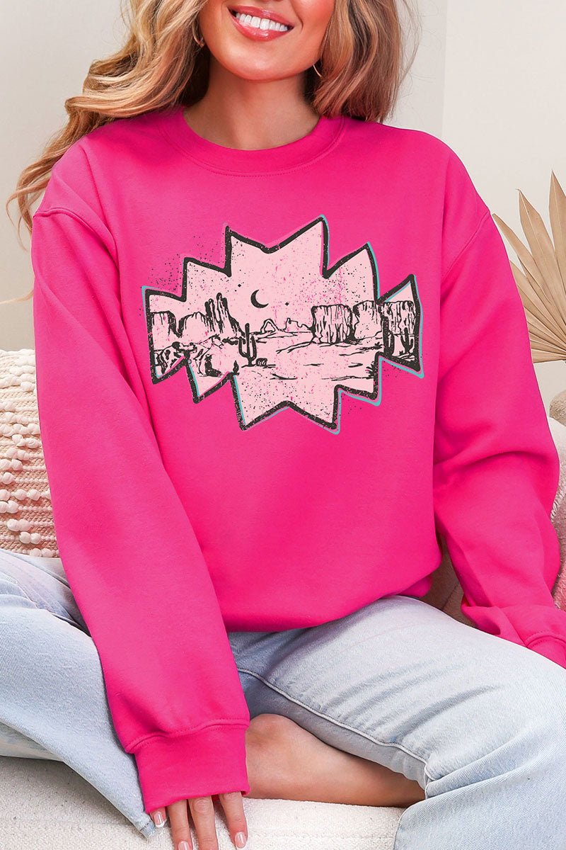 Pink Mesa Moonrise Heavy Blend Crew Sweatshirt - Wholesale Accessory Market