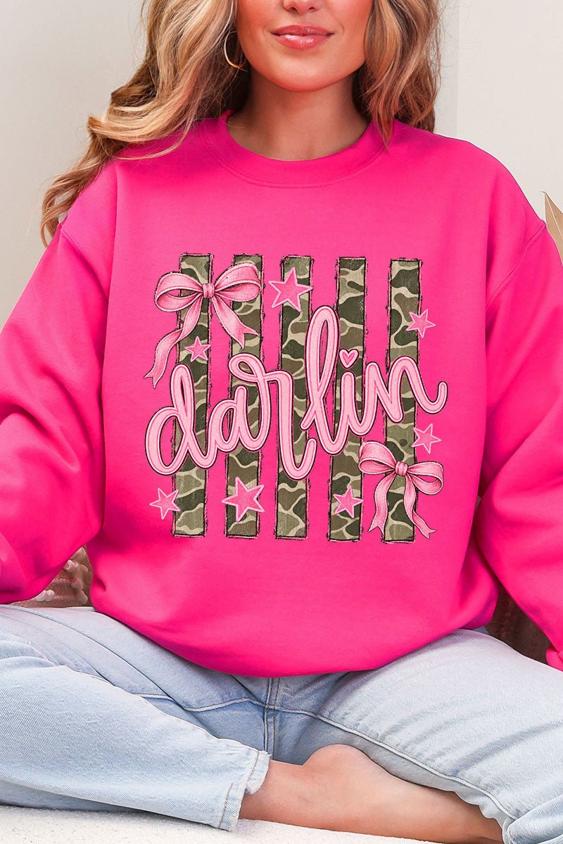 Pink Southern Darlin Heavy Blend Crew Sweatshirt - Wholesale Accessory Market