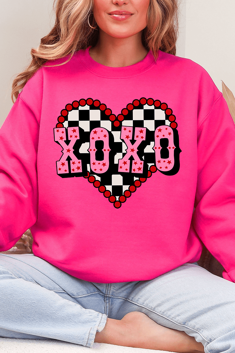 Rockabilly XOXO Heavy Blend Crew Sweatshirt - Wholesale Accessory Market