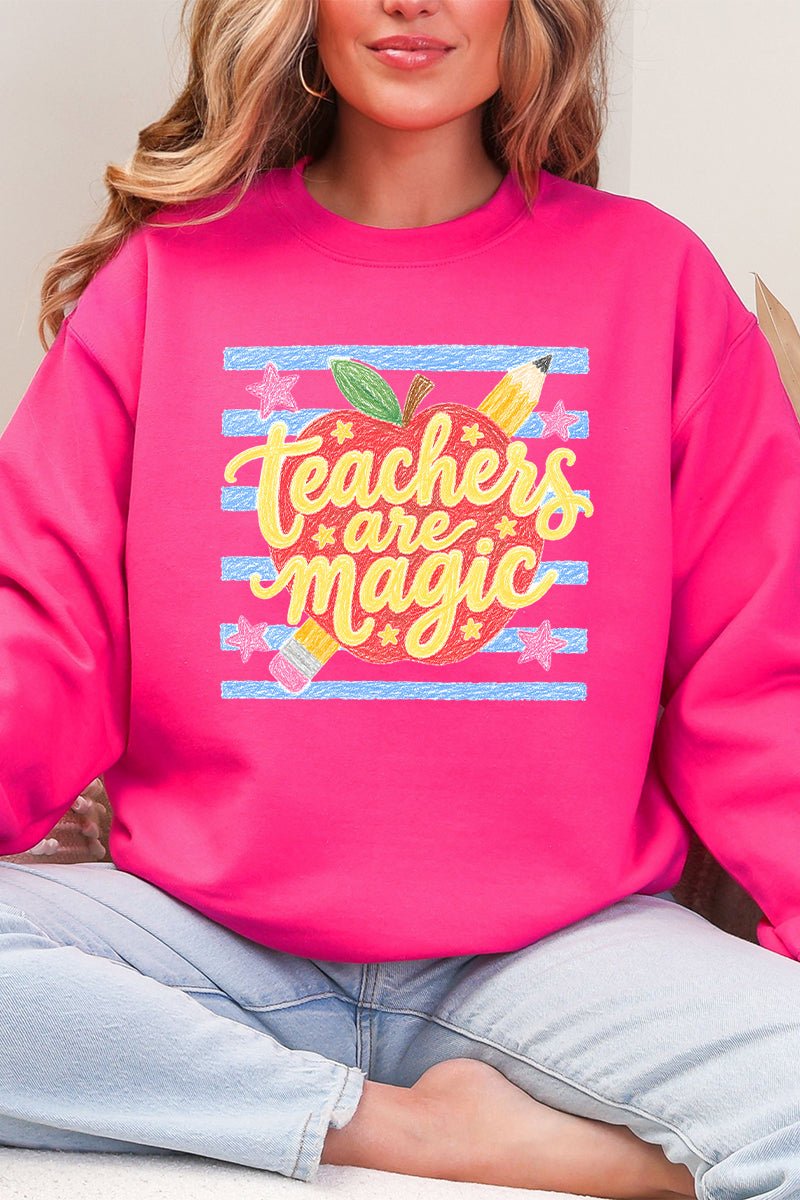 Teachers Are Magic Sketch Heavy Blend Crew Sweatshirt - Wholesale Accessory Market