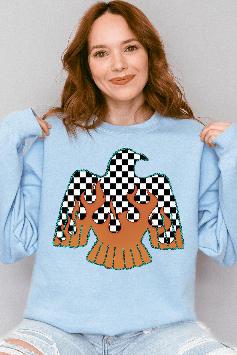 Checkerfire Thunderbird Heavy Blend Crew Sweatshirt - Wholesale Accessory Market