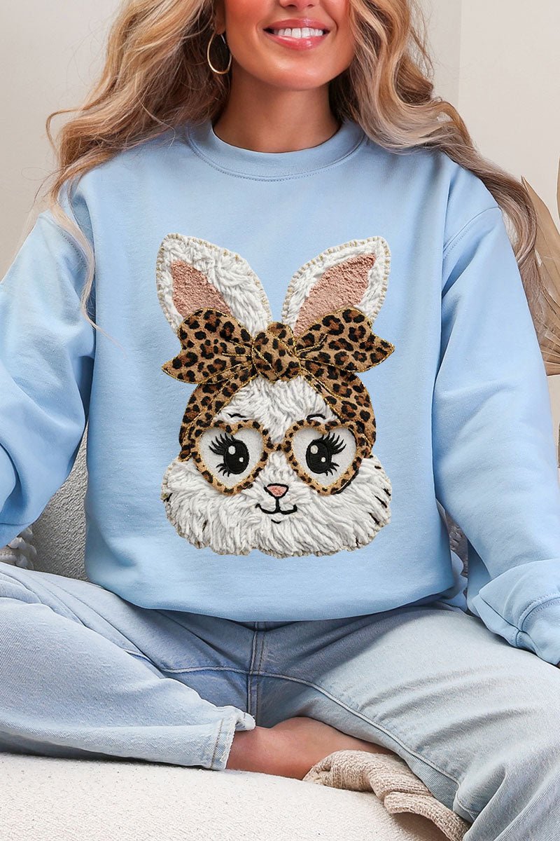 Faux Yarn Easter Bunny Heavy Blend Crew Sweatshirt - Wholesale Accessory Market