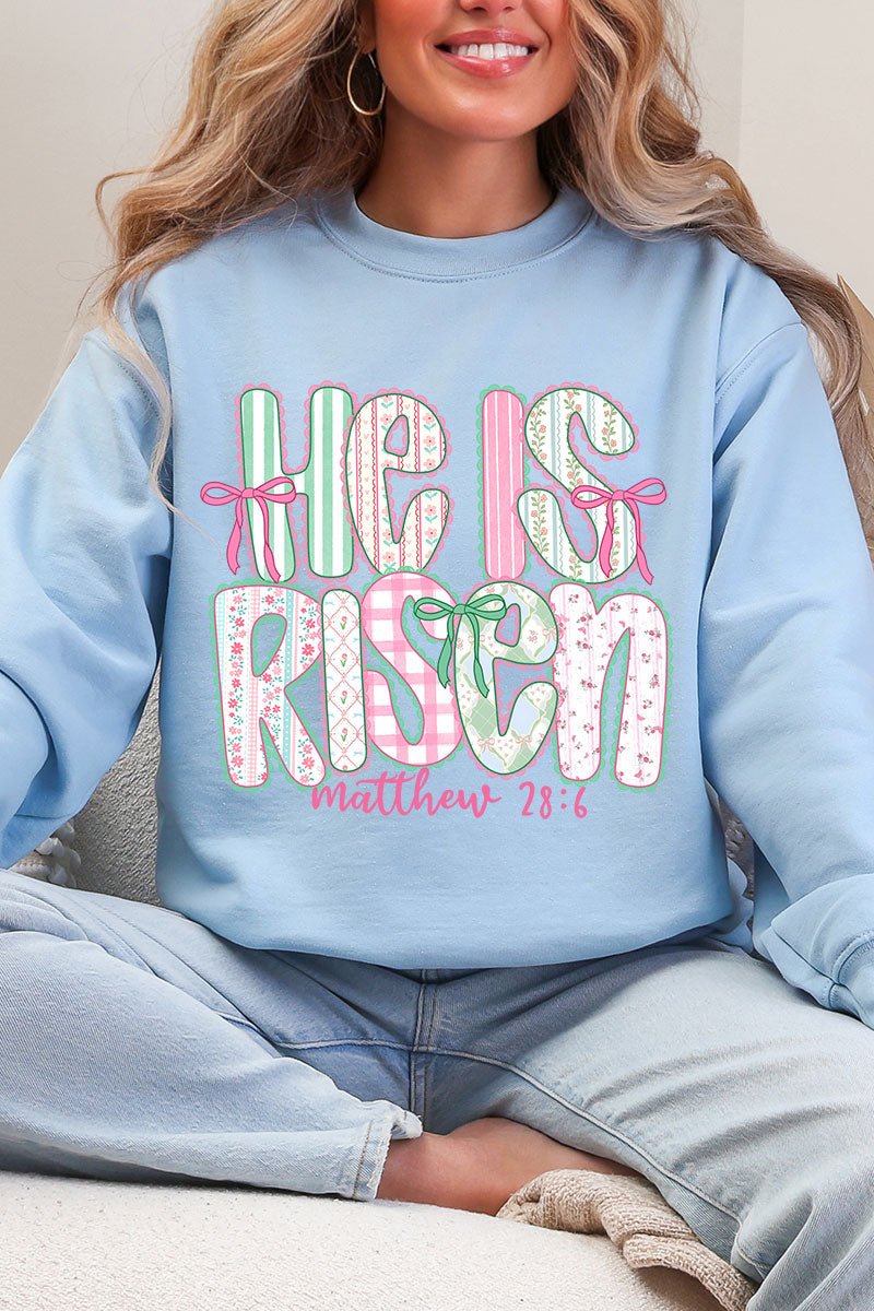 Lace & Bloom He Is Risen Heavy Blend Crew Sweatshirt - Wholesale Accessory Market