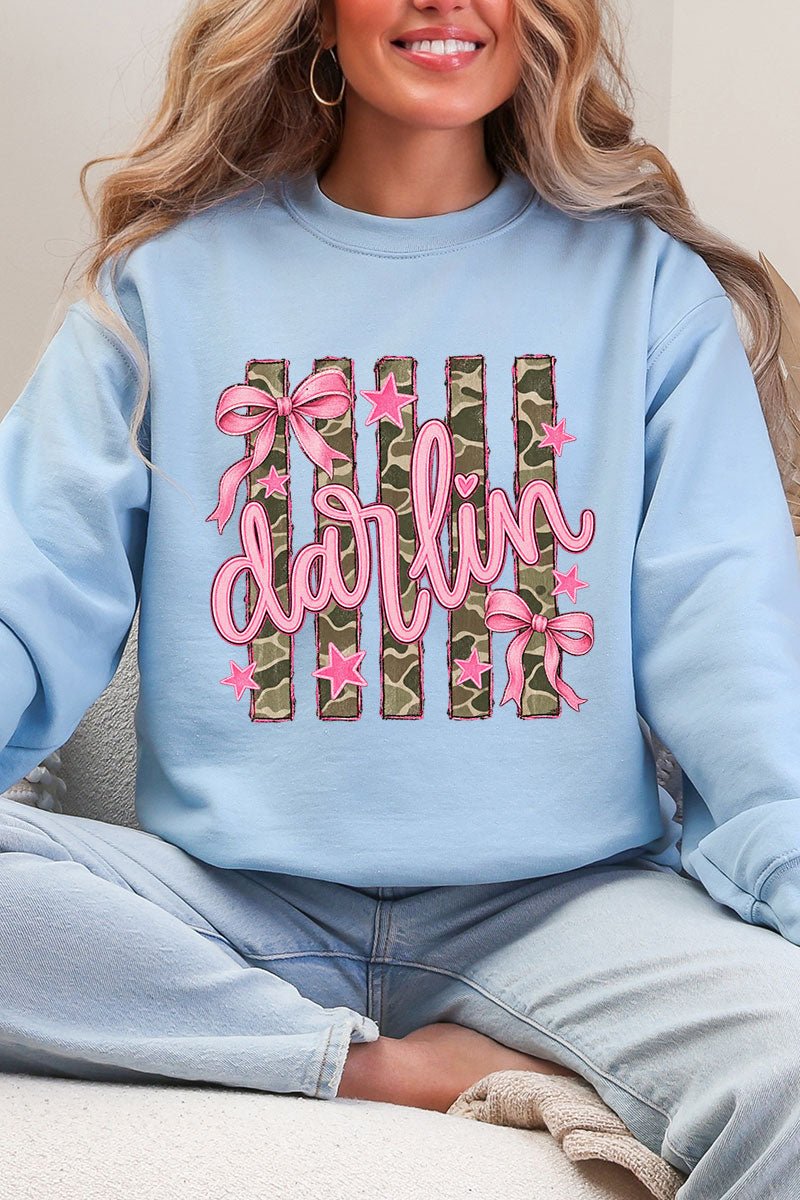 Pink Southern Darlin Heavy Blend Crew Sweatshirt - Wholesale Accessory Market