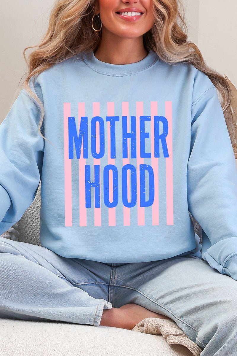 Striped Motherhood Heavy Blend Crew Sweatshirt - Wholesale Accessory Market