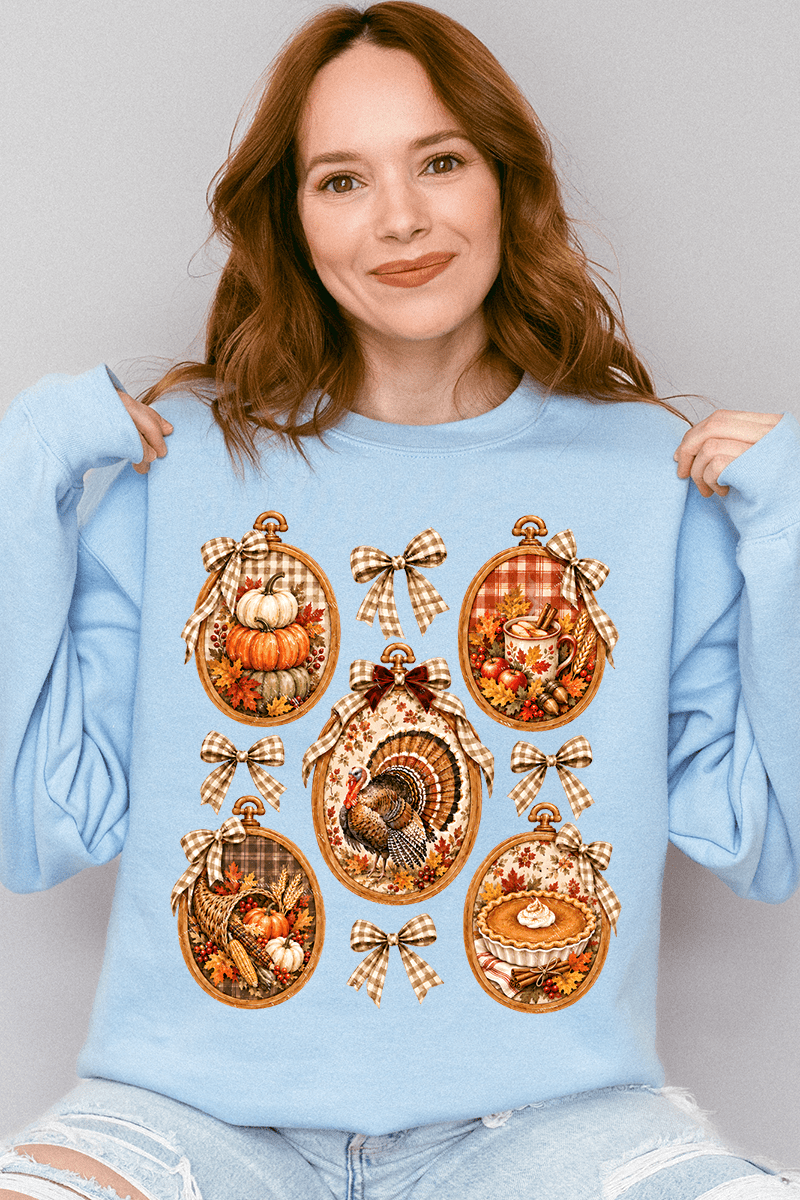 Thanksgiving Portraits Heavy Blend Crew Sweatshirt - Wholesale Accessory Market