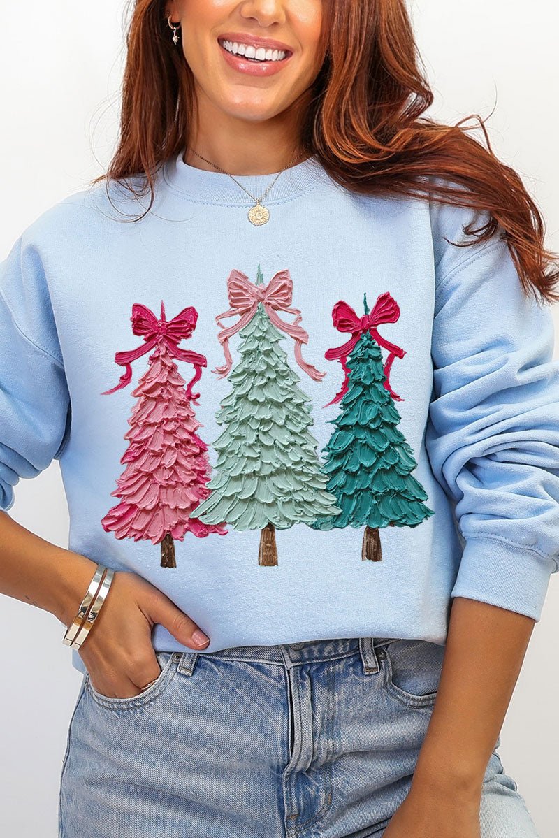 The Painted Trio Trees Heavy Blend Crew Sweatshirt - Wholesale Accessory Market