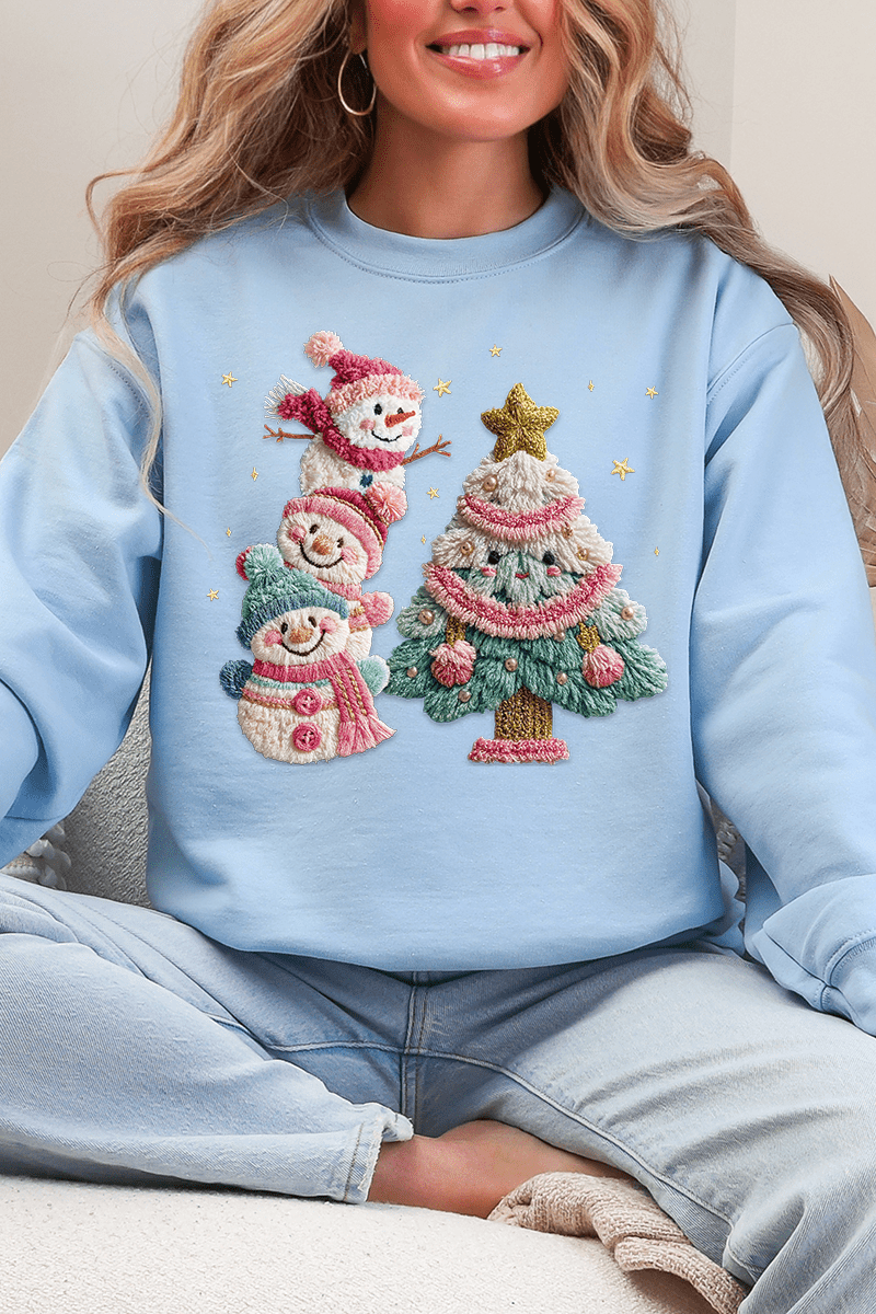 Yarnin' For Christmas Faux Yarn Heavy Blend Crew Sweatshirt - Wholesale Accessory Market