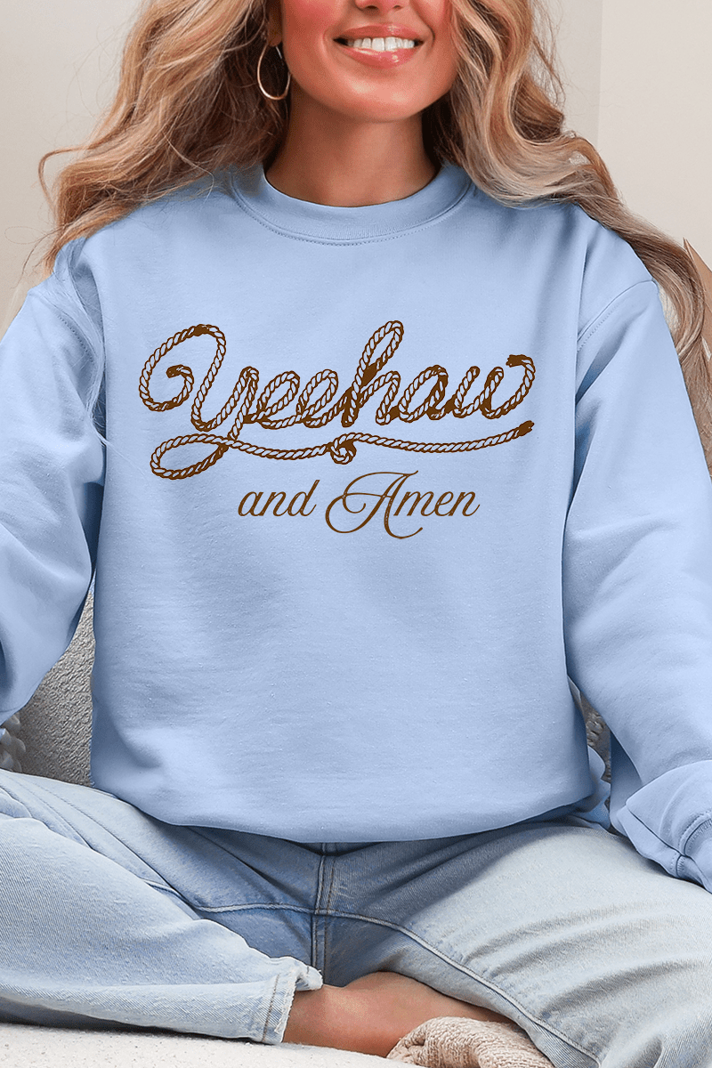 Yeehaw & Amen Ecosmart Crewneck Sweatshirt - Wholesale Accessory Market