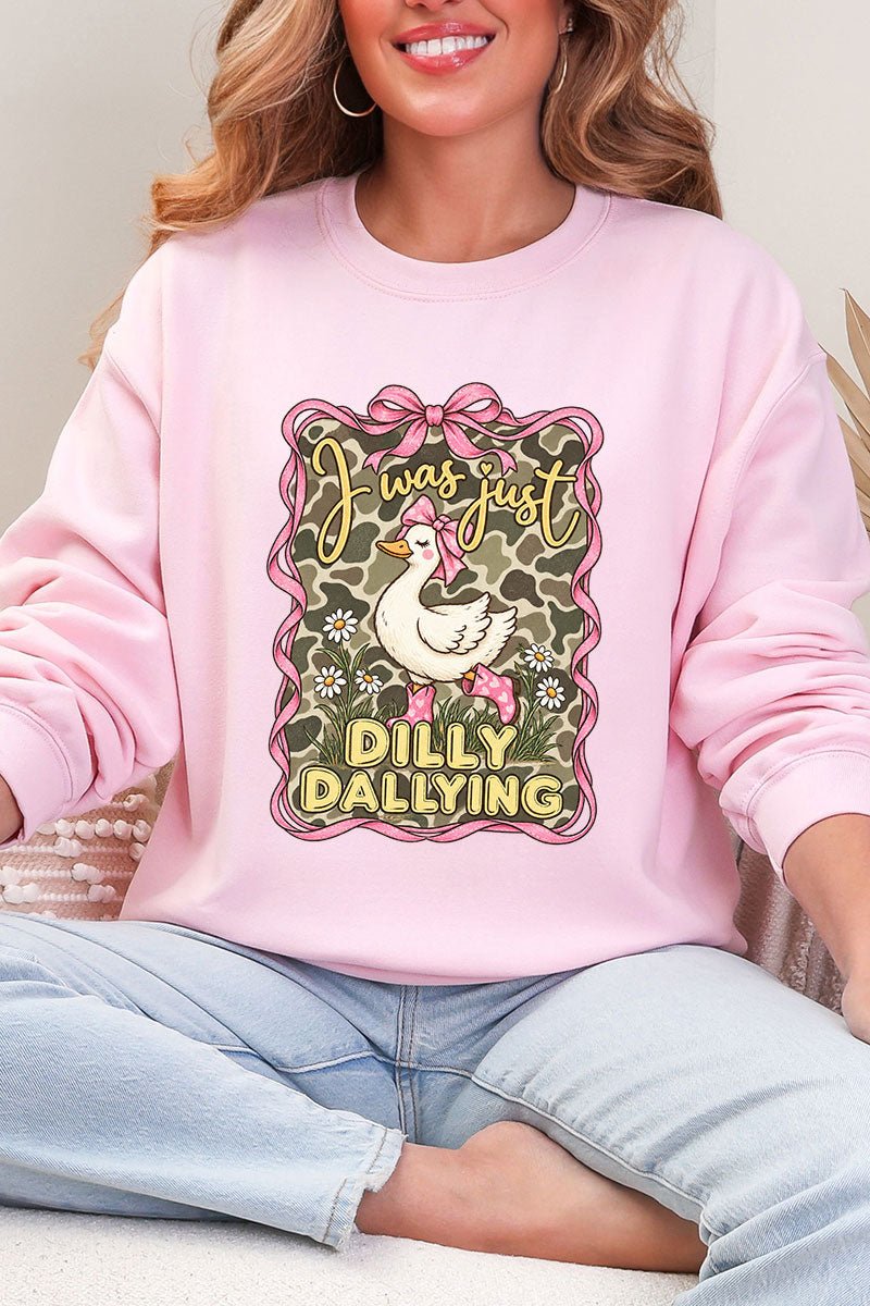 Dilly Dallying Camo Goose Heavy Blend Crew Sweatshirt - Wholesale Accessory Market