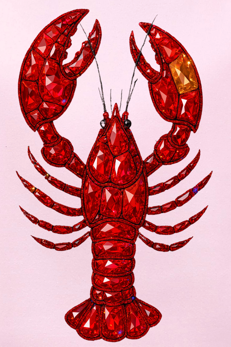 Faux Rhinestone Crawfish Heavy Blend Crew Sweatshirt - Wholesale Accessory Market