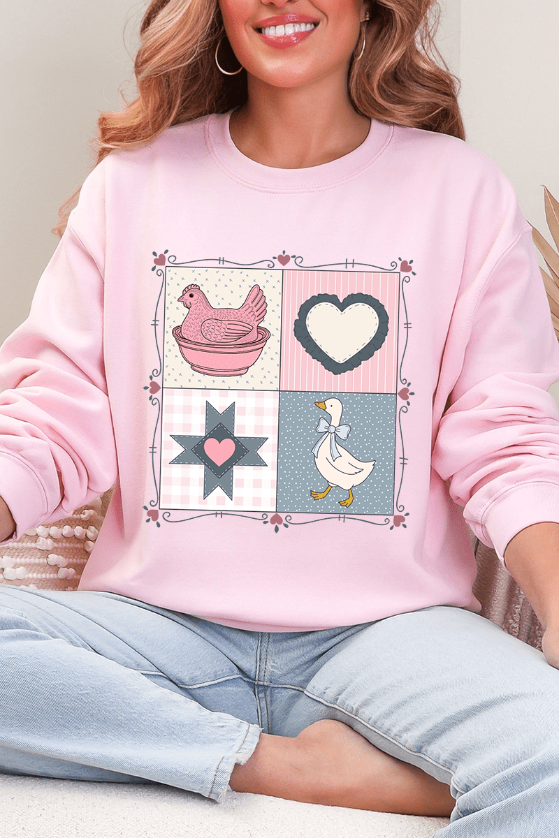 Heartfelt Goose Heavy Blend Crew Sweatshirt - Wholesale Accessory Market