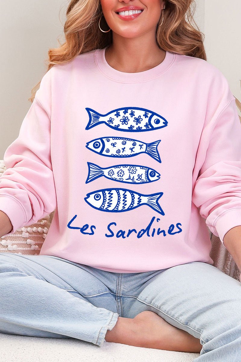 Les Sardines Heavy Blend Crew Sweatshirt - Wholesale Accessory Market