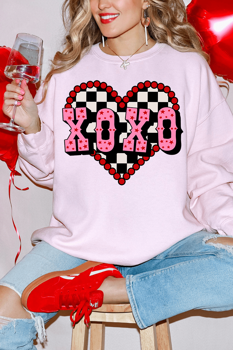 Rockabilly XOXO Heavy Blend Crew Sweatshirt - Wholesale Accessory Market
