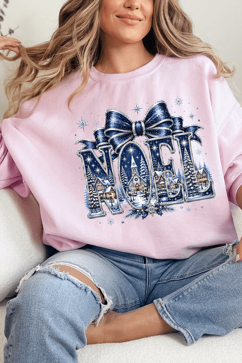 Starlit Noel Village Heavy Blend Crew Sweatshirt - Wholesale Accessory Market