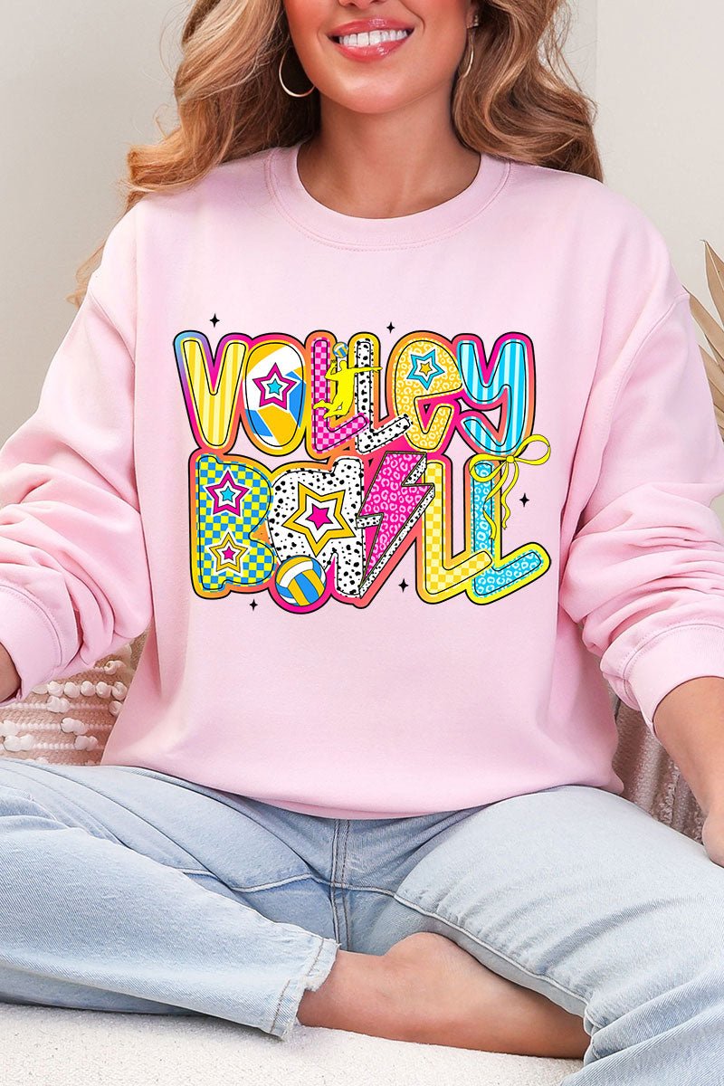 Vibrant Volleyball Heavy Blend Crew Sweatshirt - Wholesale Accessory Market