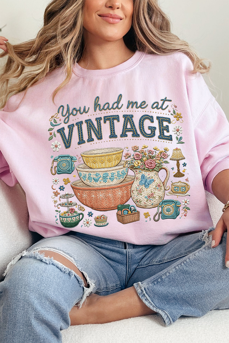 Vintage Threaded Treasures Heavy Blend Crew Sweatshirt - Wholesale Accessory Market