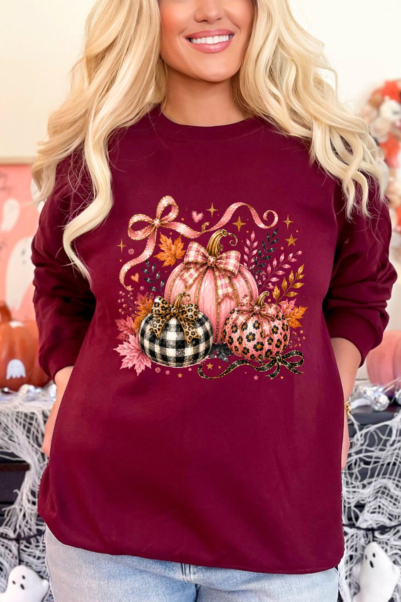 Pretty In Pumpkin Heavy Blend Crew Sweatshirt - Wholesale Accessory Market
