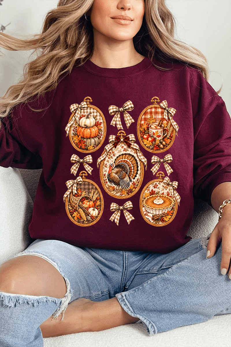 Thanksgiving Portraits Heavy Blend Crew Sweatshirt - Wholesale Accessory Market
