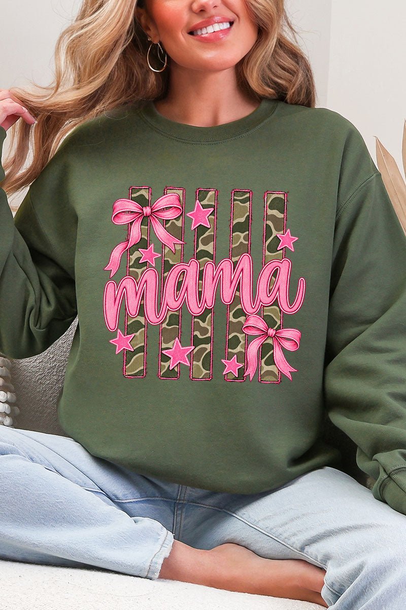 Camo Cutie Mama Heavy Blend Crew Sweatshirt - Wholesale Accessory Market