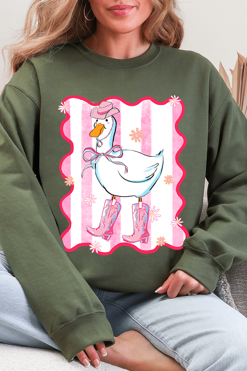 Saddle Up Silly Goose Heavy Blend Crew Sweatshirt - Wholesale Accessory Market