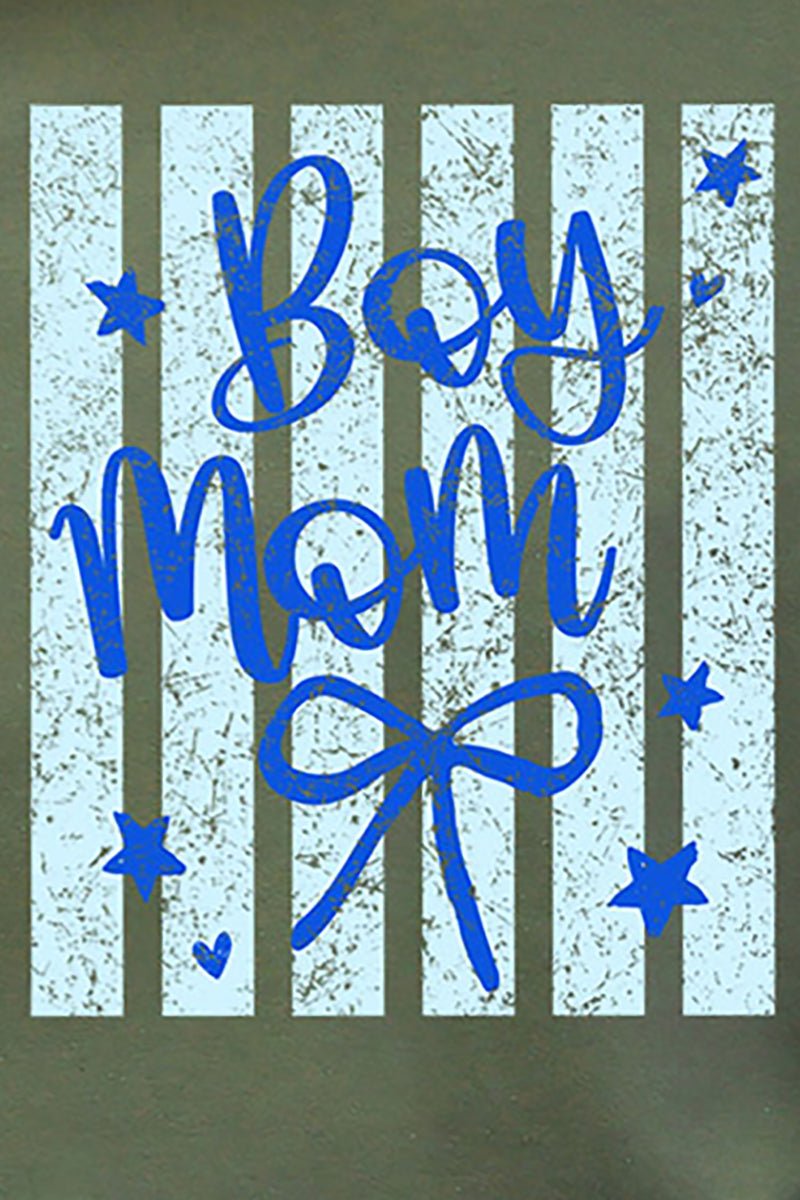 Striped Stars Boy Mom Heavy Blend Crew Sweatshirt - Wholesale Accessory Market